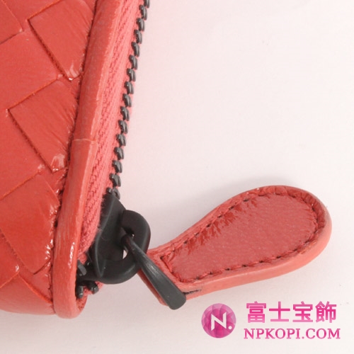 ボッテガヴェネタ エナメル 長財布 サーモンピンク 114076VP8636502